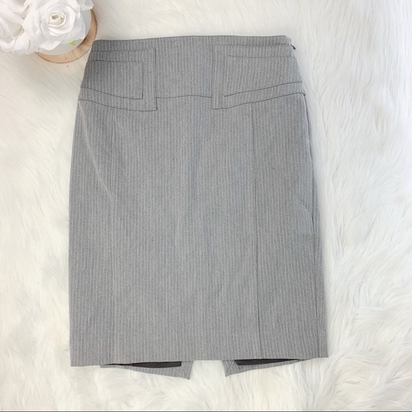 Express Dresses & Skirts - Express Gray Pinstripe Pencil Skirt